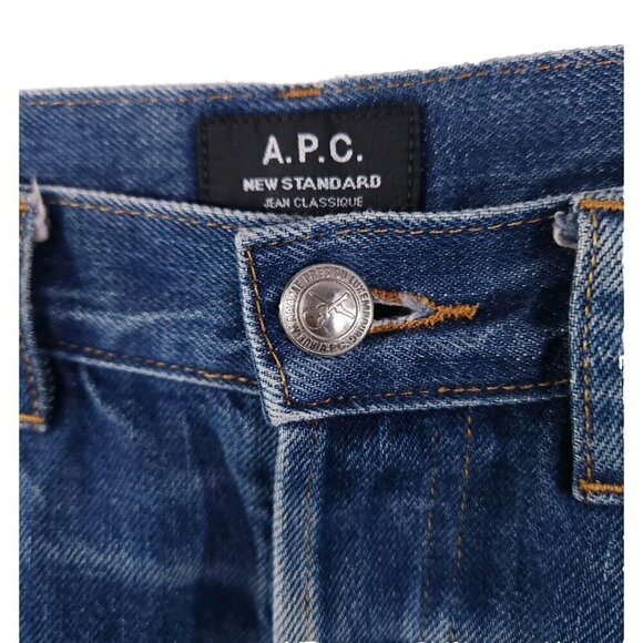 A.P.C. New Standard Japanese Slim Leg Denim Jeans 29 Mens Distressed - Picture 3 of 9